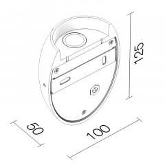 Бра LeDron WWF1106-C-WW IP65 Черный