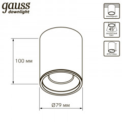 Накладной светильник Gauss HD028