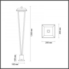 Садово-парковый светильник Odeon Light 6655/12GA3