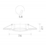Встраиваемый светильник ARTE Lamp A2103PL-1WH