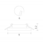 Встраиваемый светильник ARTE Lamp A5223PL-1CC