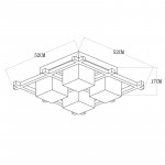 Накладной светильник ARTE Lamp A8252PL-4BR