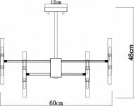 Люстра на штанге ARTE Lamp A7410PL-24CC