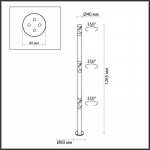Садово-парковый светильник Odeon Light 7021/9FL