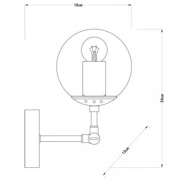 Бра ARTE Lamp A1664AP-1BK