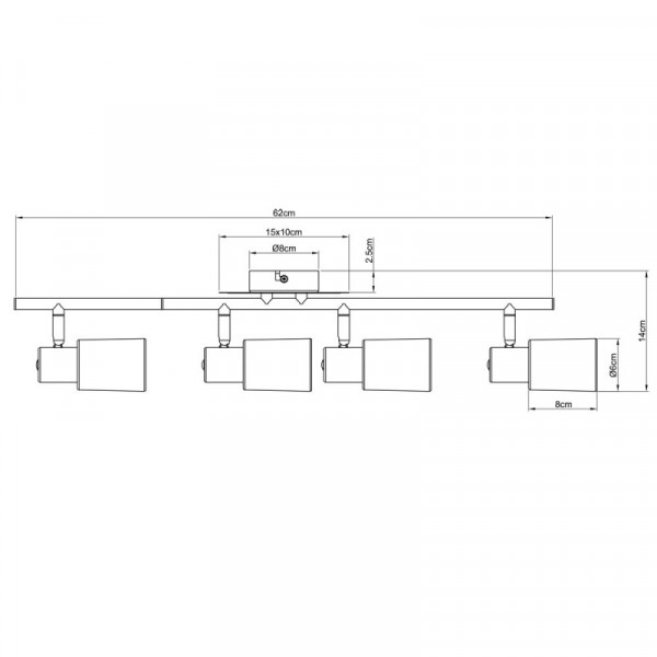 Спот ARTE Lamp A4510PL-4SS