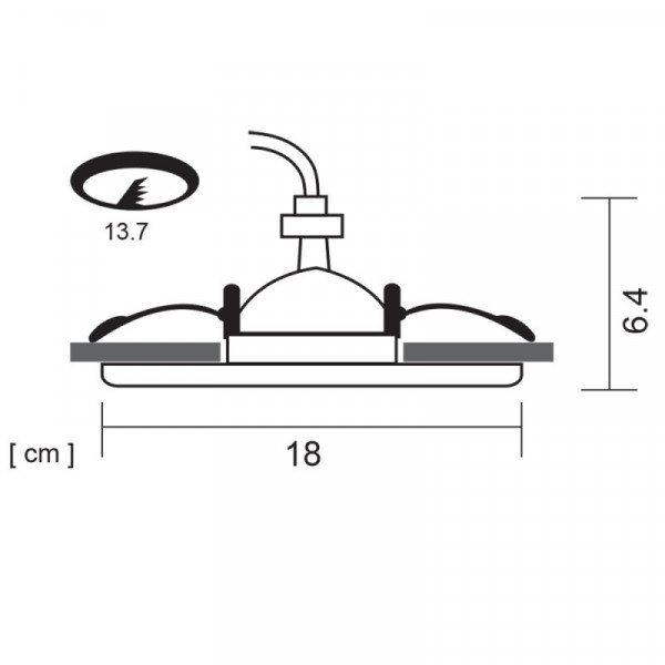 Встраиваемый светильник ARTE Lamp A6664PL-1BK