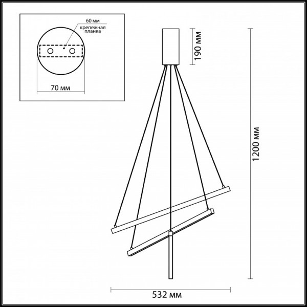 Подвесной светильник Odeon Light 3860/39B