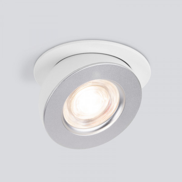 Встраиваемый светильник Elektrostandard Pruno белый/серебро 8W 4200К (25080/LED)
