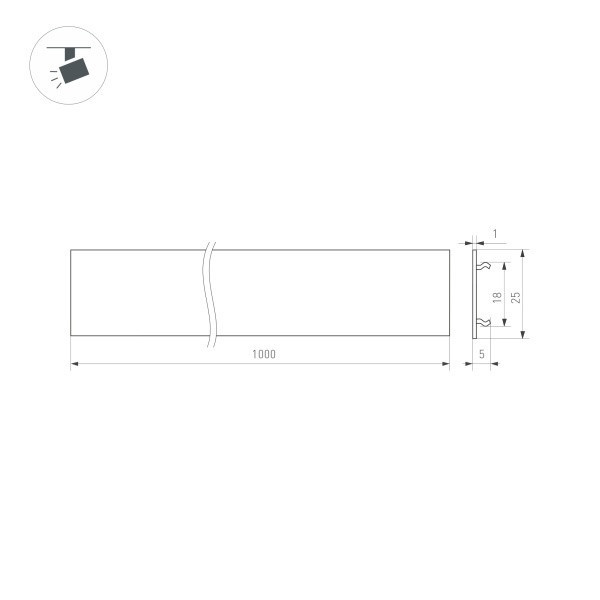Экран для шинопровода Arlight 038422