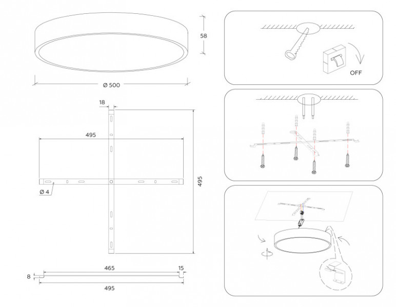 Накладной светильник Ambrella Light FV5533