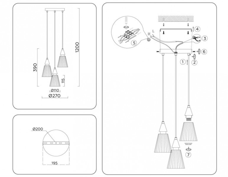 Подвесной светильник Ambrella Light LH58112