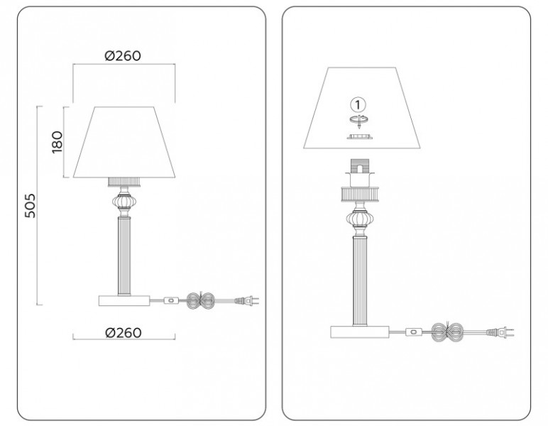 Настольная лампа Ambrella Light LH71007